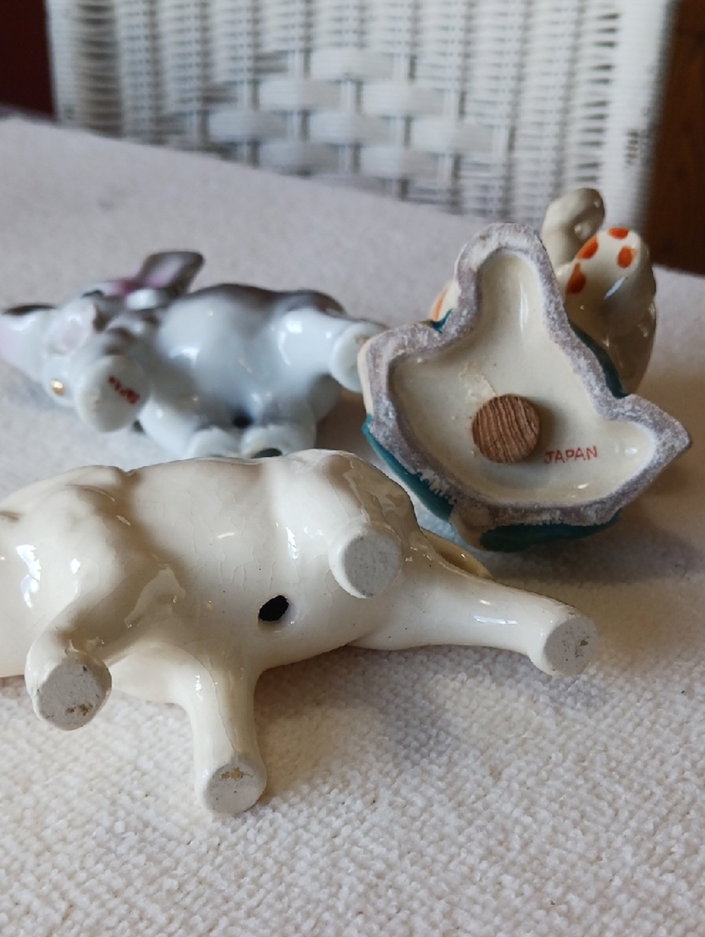 Vintage~ Ceramic Elephant Figurines- adorable lot of 7 - Picture 8 of 16
